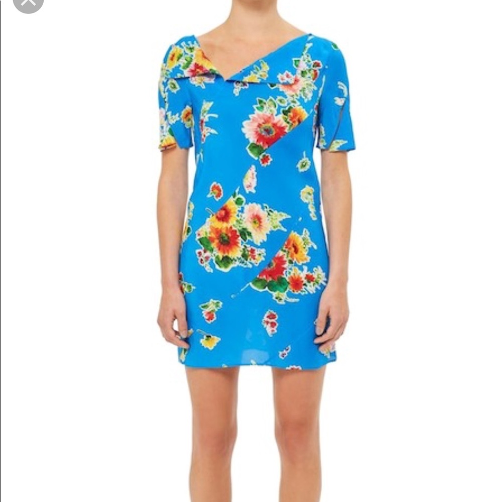 Topshop UNIQUE floral printed silk dress